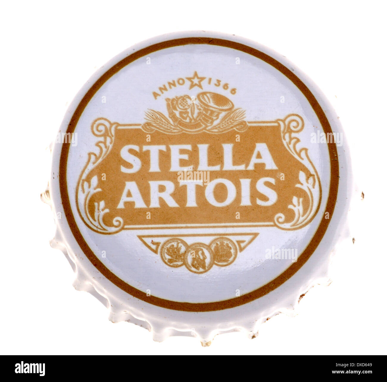 Bottiglia di birra cap - Stella Artois (Belgio) Foto Stock