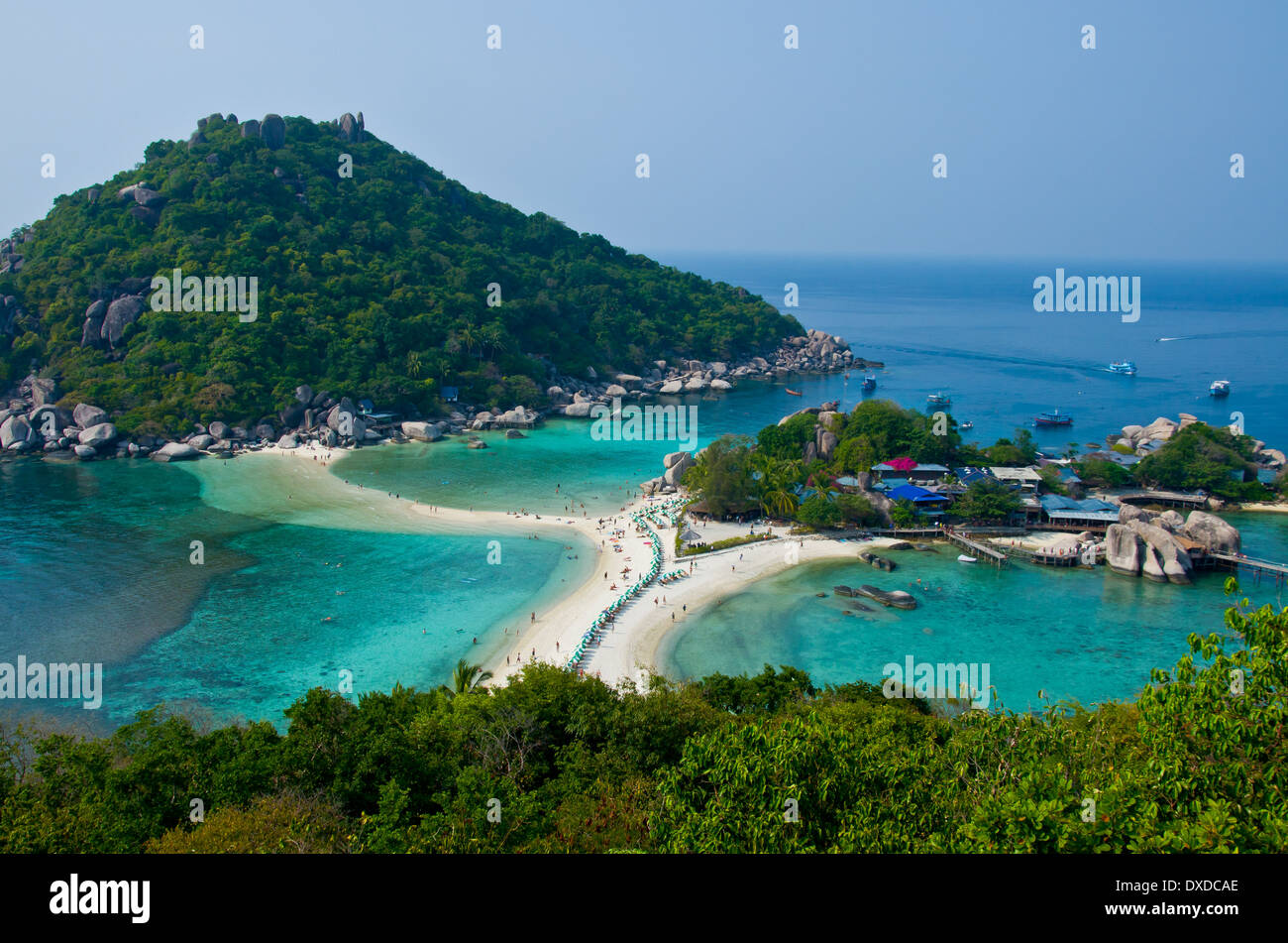 Bellissima spiaggia di KOH NANGYUAN island in Surat Thani Thailandia Foto Stock