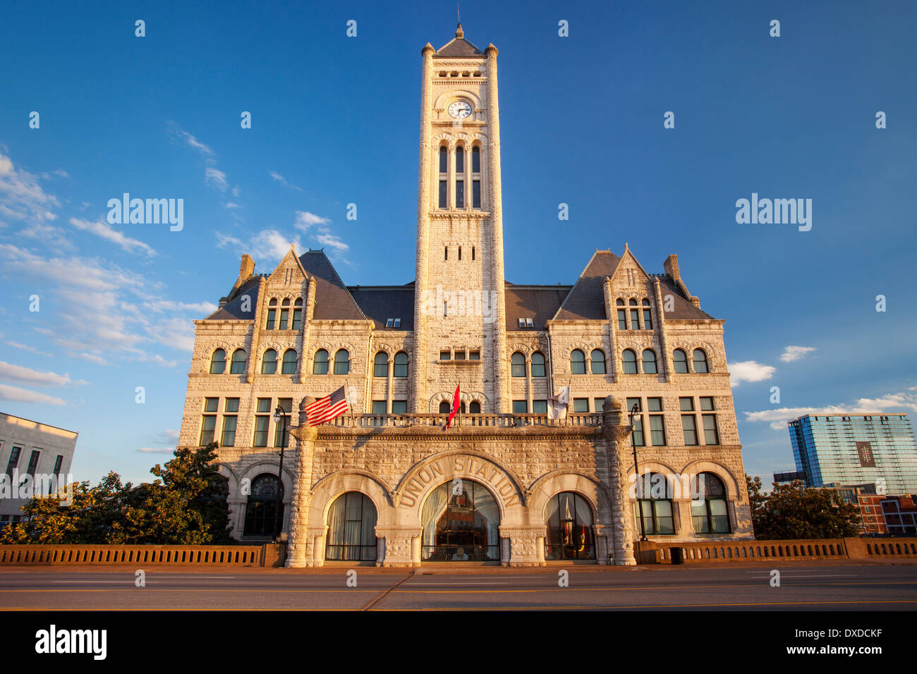La Union Station - restaurata stazione ferroviaria, ora un hotel di lusso, Nashville, Tennessee, Stati Uniti d'America Foto Stock