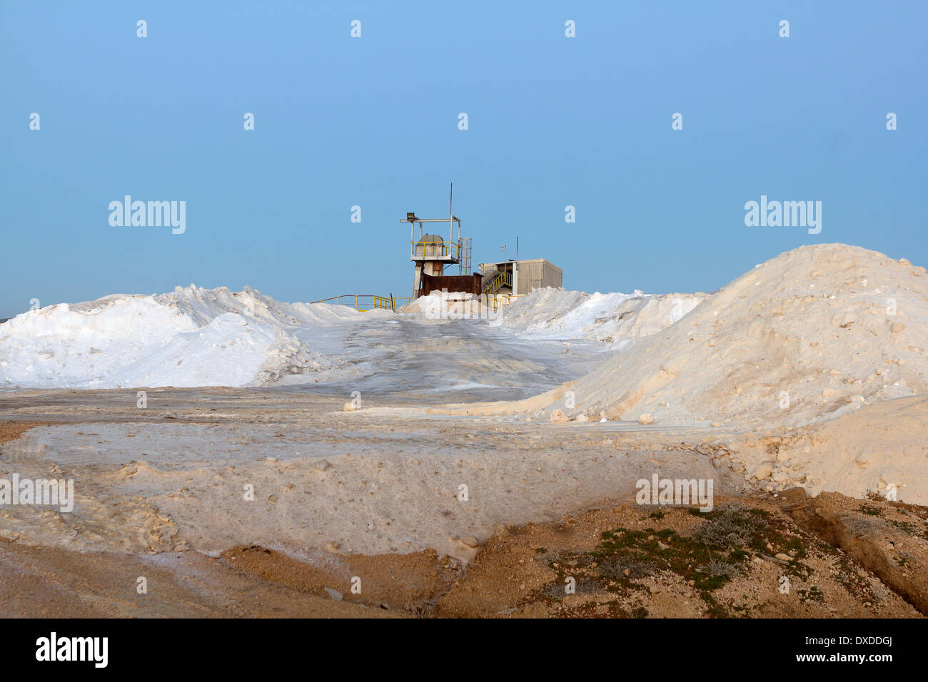 Impianto per l'estrazione del sale in Israele Foto Stock