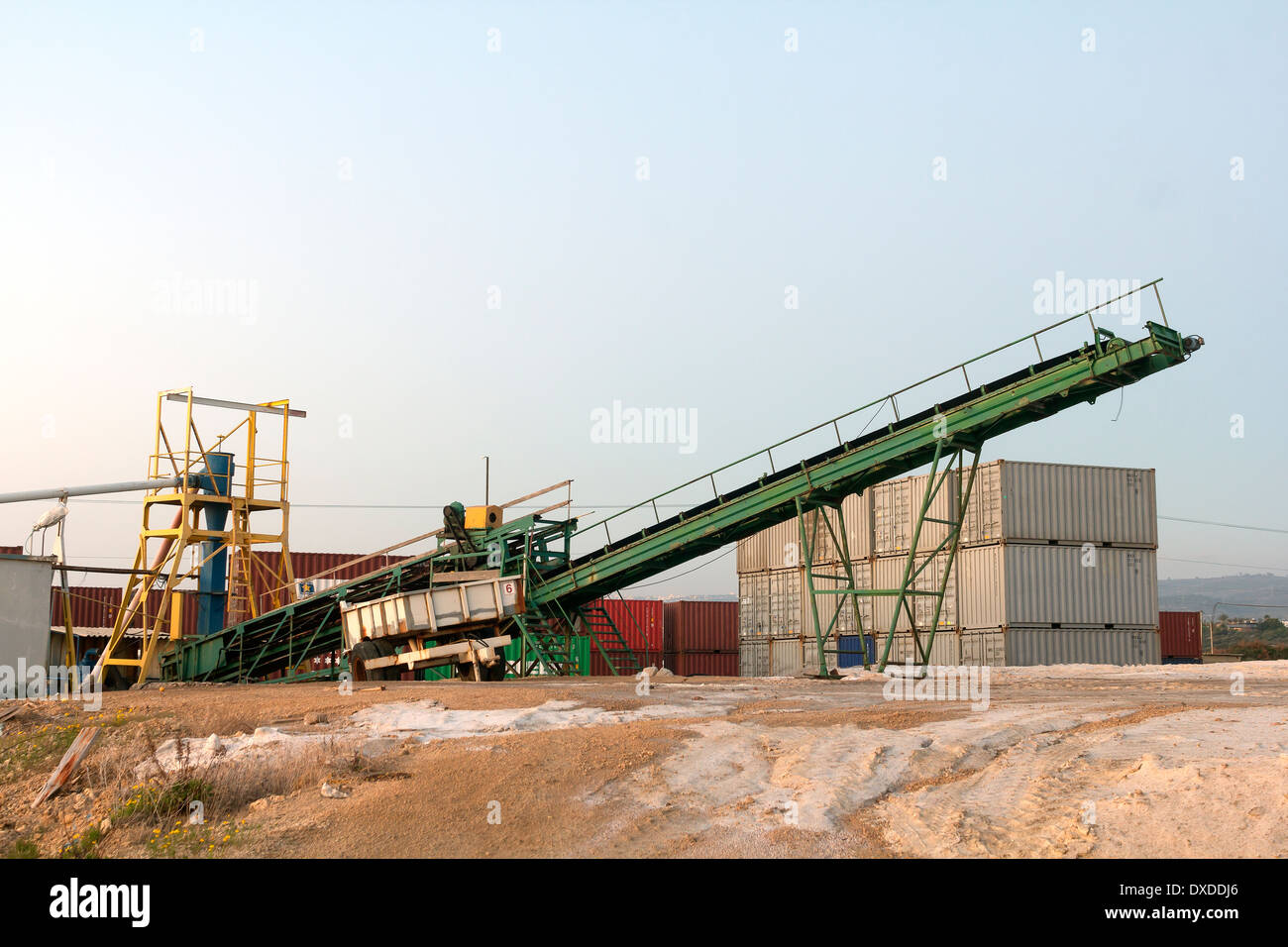 Impianto per l'estrazione del sale in Israele Foto Stock