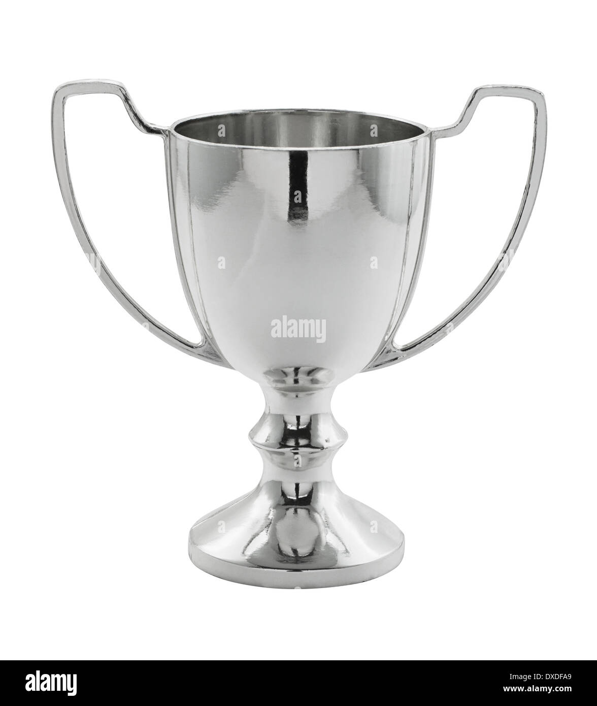 Argento trofeo vincente isolato grande concetto per la realizzazione, il successo o il primo posto in una competizione. Foto Stock