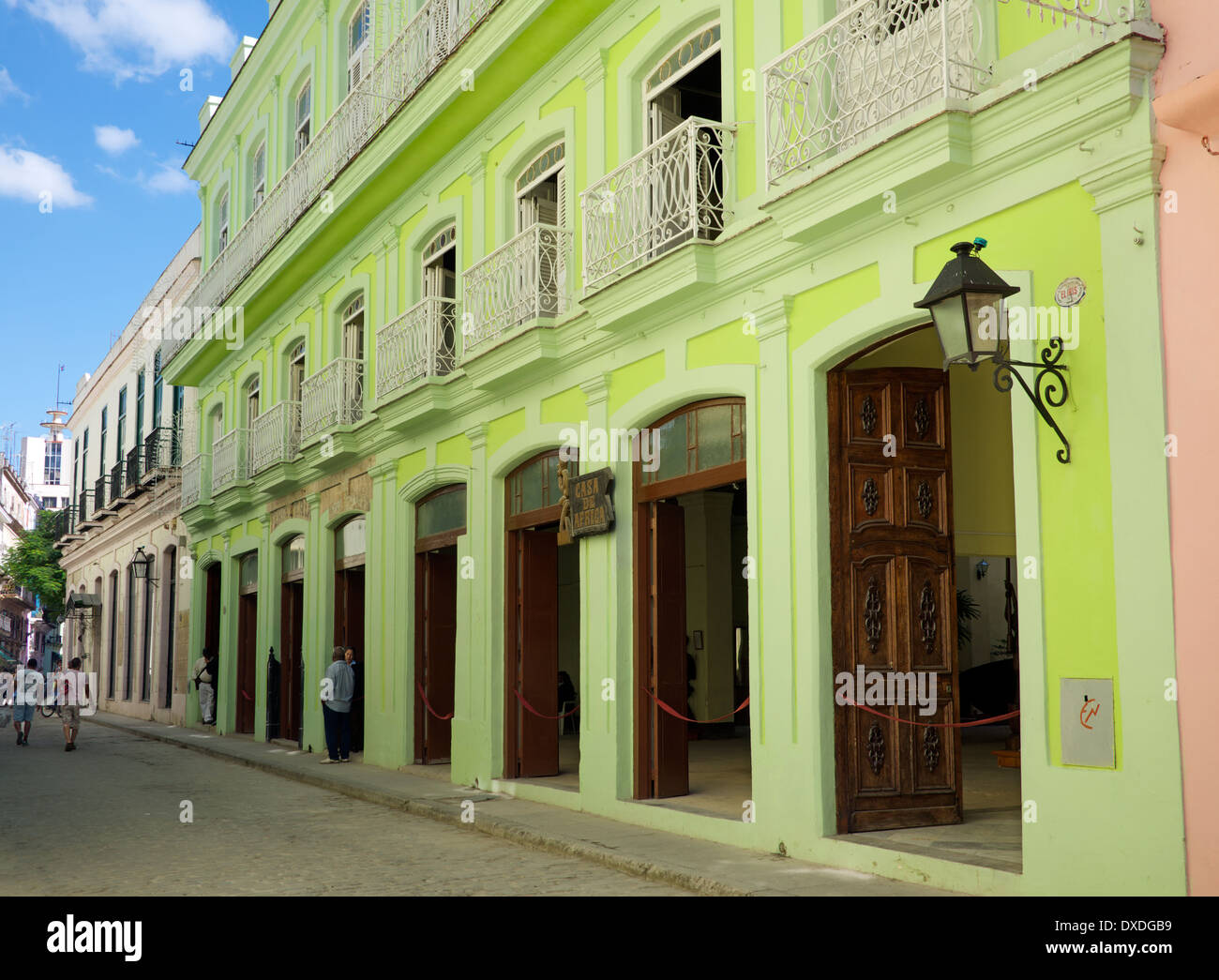 Esterno casa de Africa Calle Obrapia Vecchia Havana Cuba Foto Stock