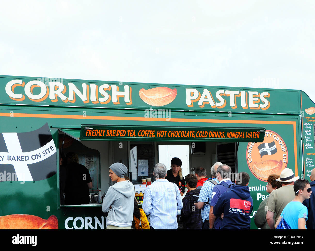 Un fast food che vendono cornish pasties Foto Stock