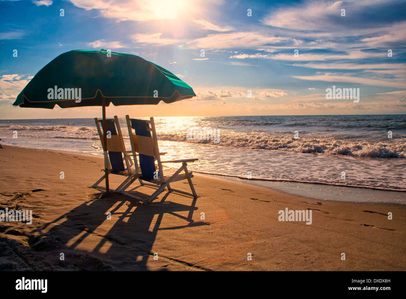 Spiaggia a Myrtle Beach, Carolina del Sud Foto Stock