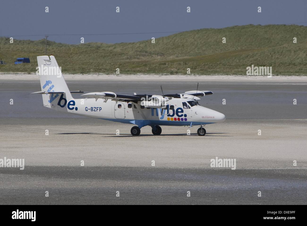 Twin-Otter a Barra aeroporto,Ebridi Esterne Foto Stock