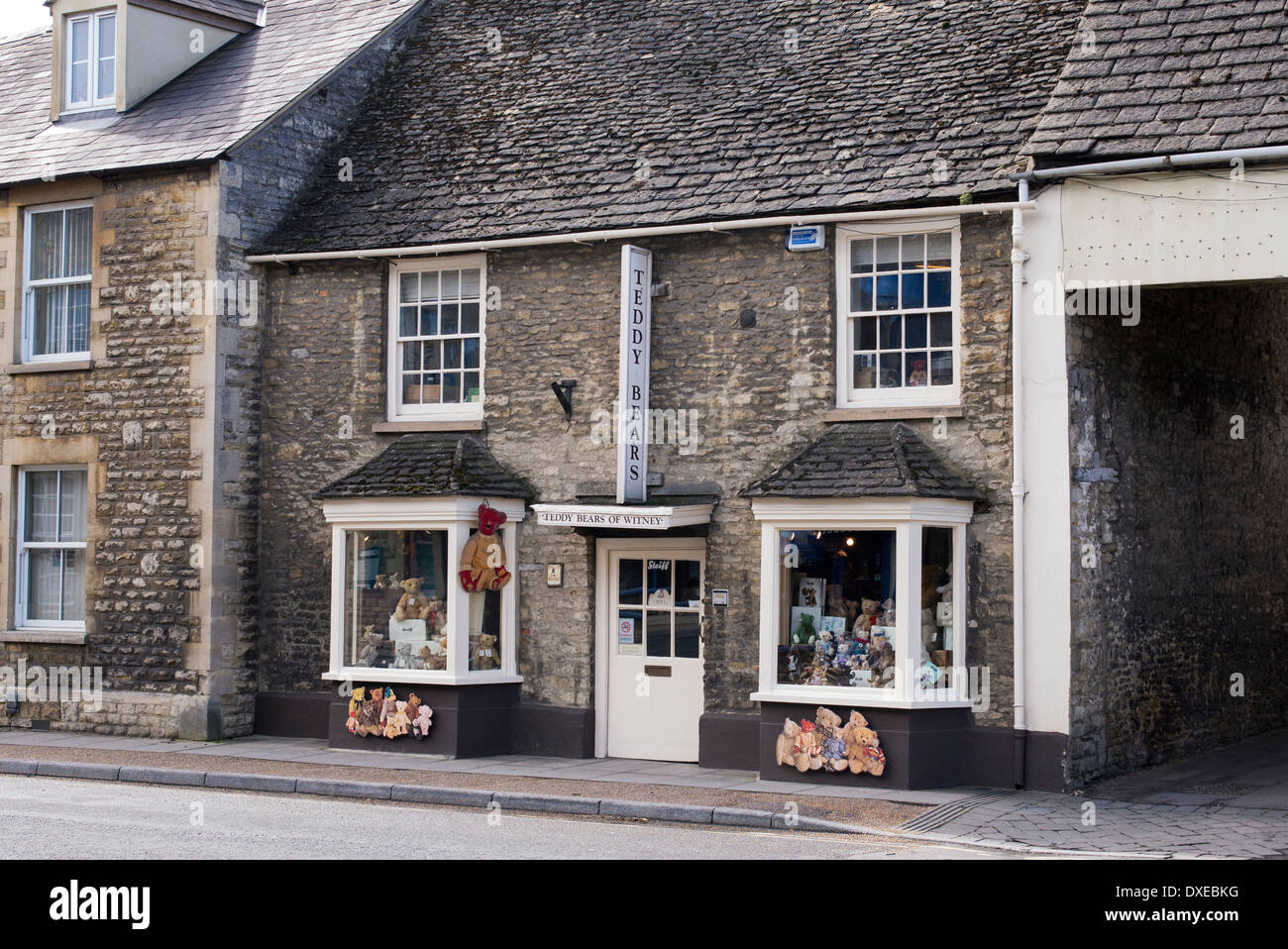 Orsacchiotto di peluche shop. Witney, Oxfordshire, Inghilterra Foto Stock