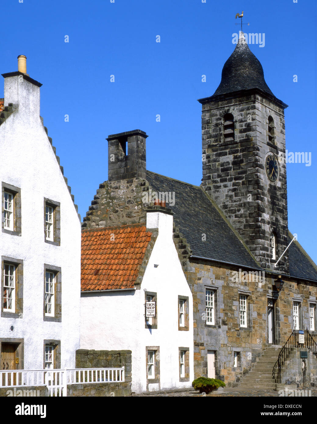 Il tolbooth in culross villaggio storico Fife. Foto Stock