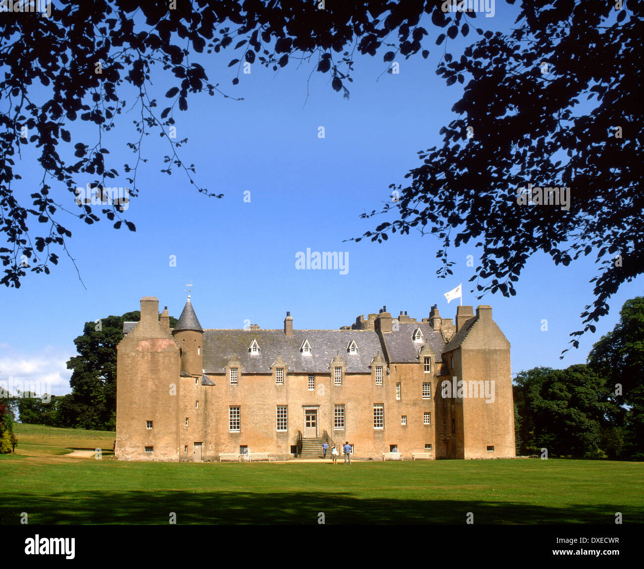 Tamburo il giardino del castello e tenuta vicino a Peterculter Aberdeenshire Foto Stock