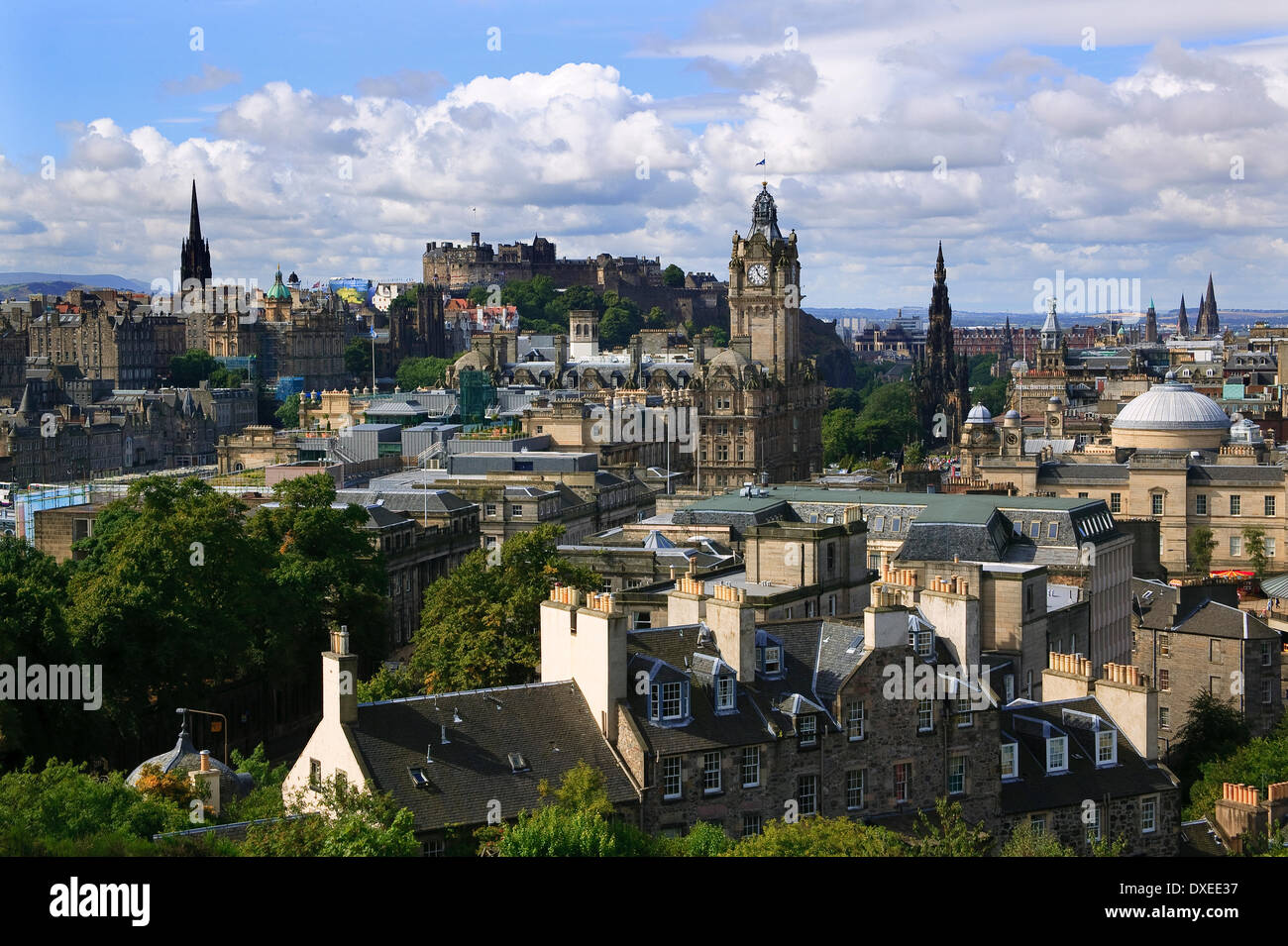 Città di Edimburgo dal Calton Hill Foto Stock