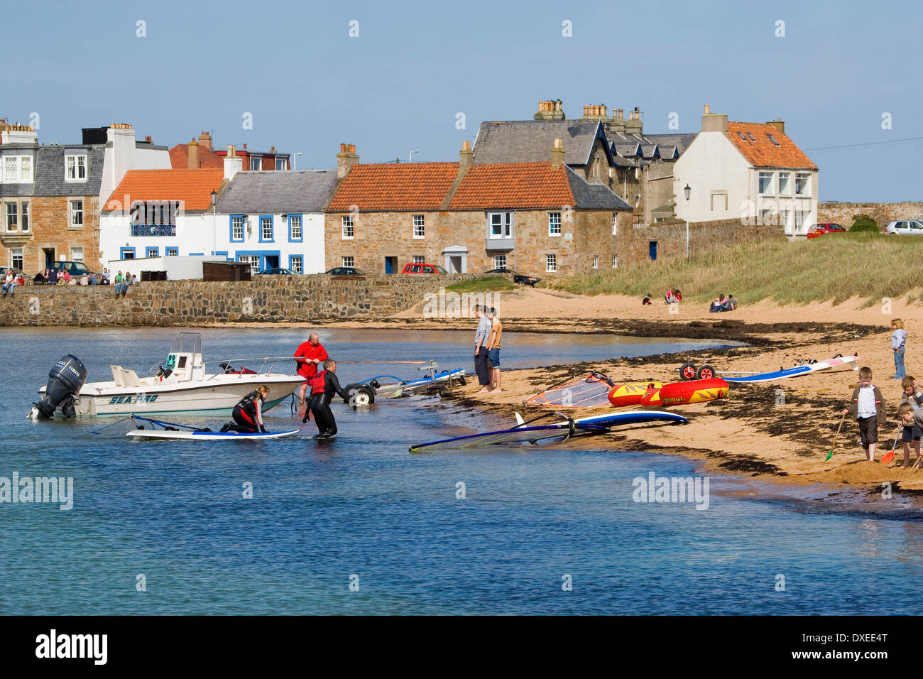 Elie da spiaggia, Fife, N/E Scozia Foto Stock