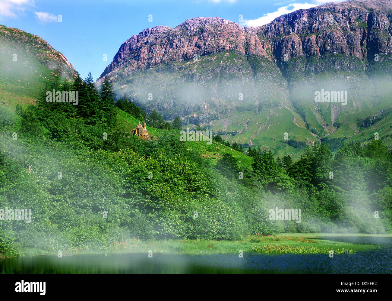 Capanna Hagrids sul set di Harry Potter, Glencoe, West Highlands Foto Stock