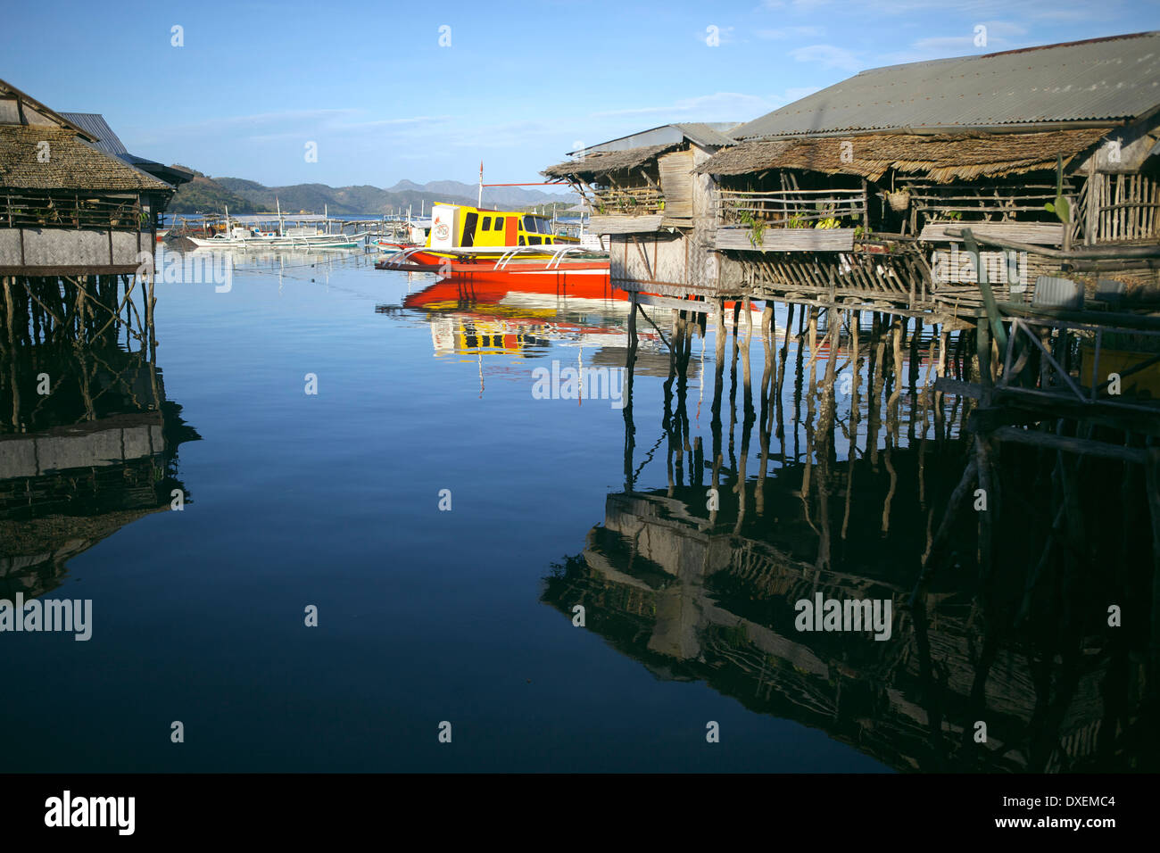 Scene in Coron, un'isola nelle Filippine Foto Stock