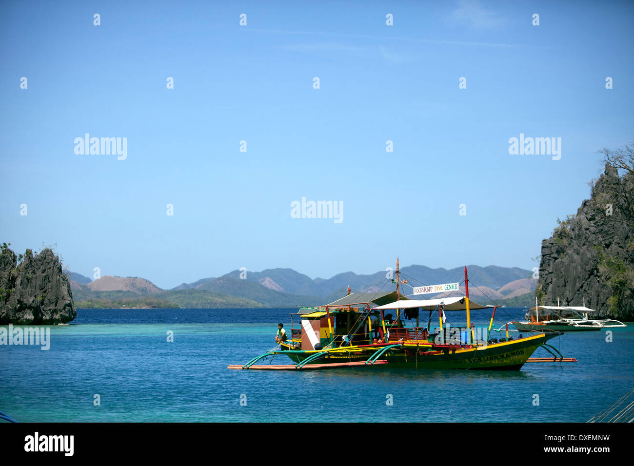 Scene in Coron, un'isola nelle Filippine Foto Stock