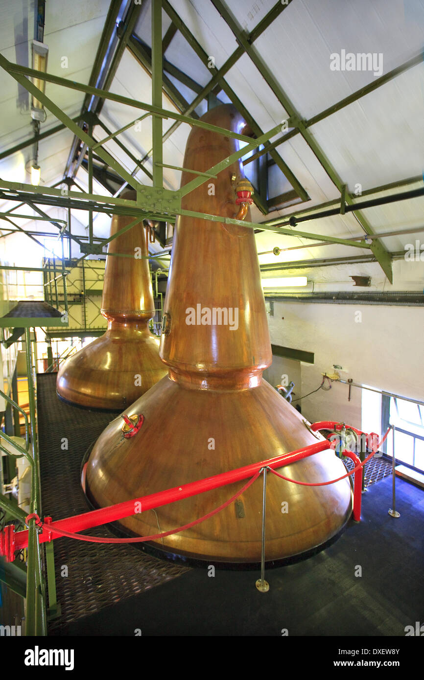 Alambicchi, Ardbeg Distillery, Islay Foto Stock