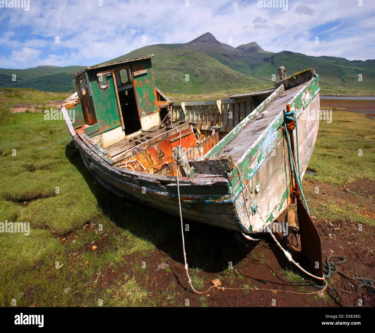 Vista verso la ben più da Loch Scridain, Isle of Mull. Foto Stock