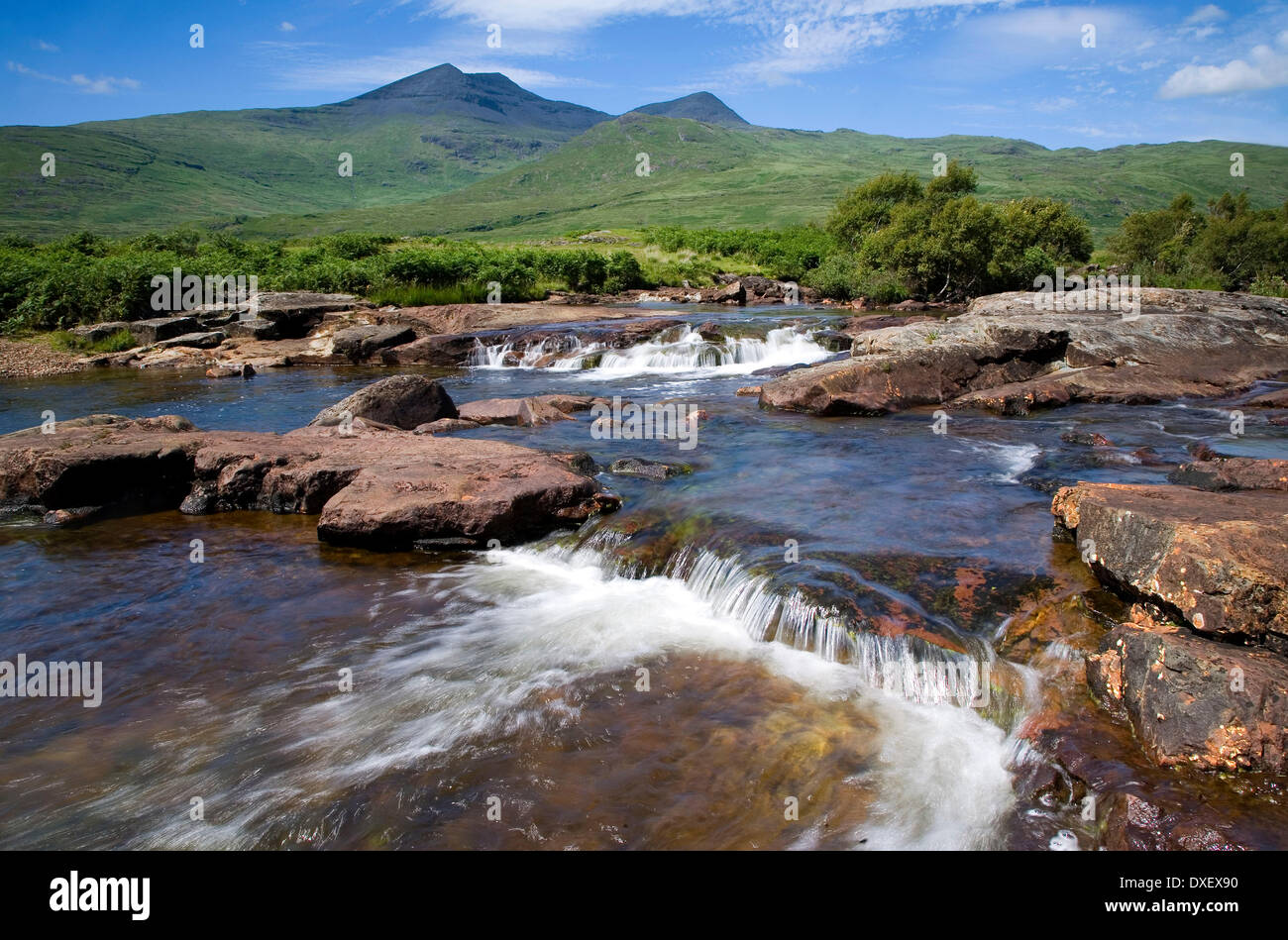 Le cascate di Glen More, Isle of Mull, Argyll Foto Stock