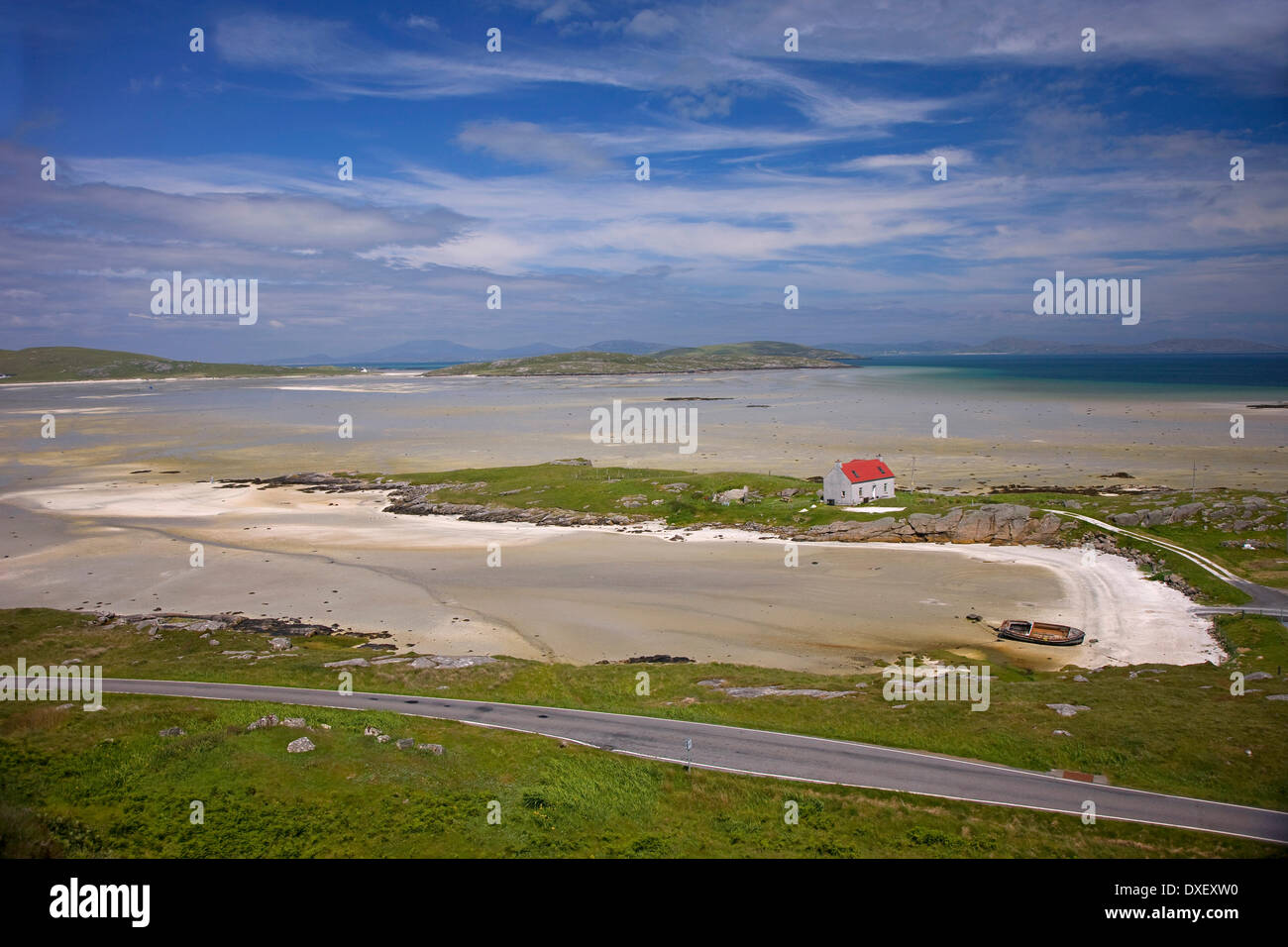 Traigh Mhor sands, Isle of Barra. Foto Stock