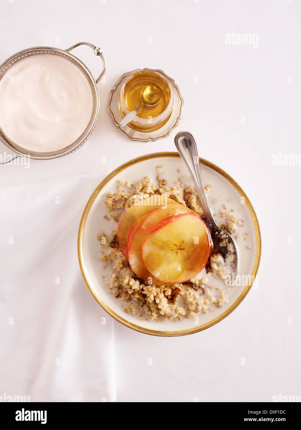 Vista aerea del porridge di Apple, Studio Shot Foto Stock