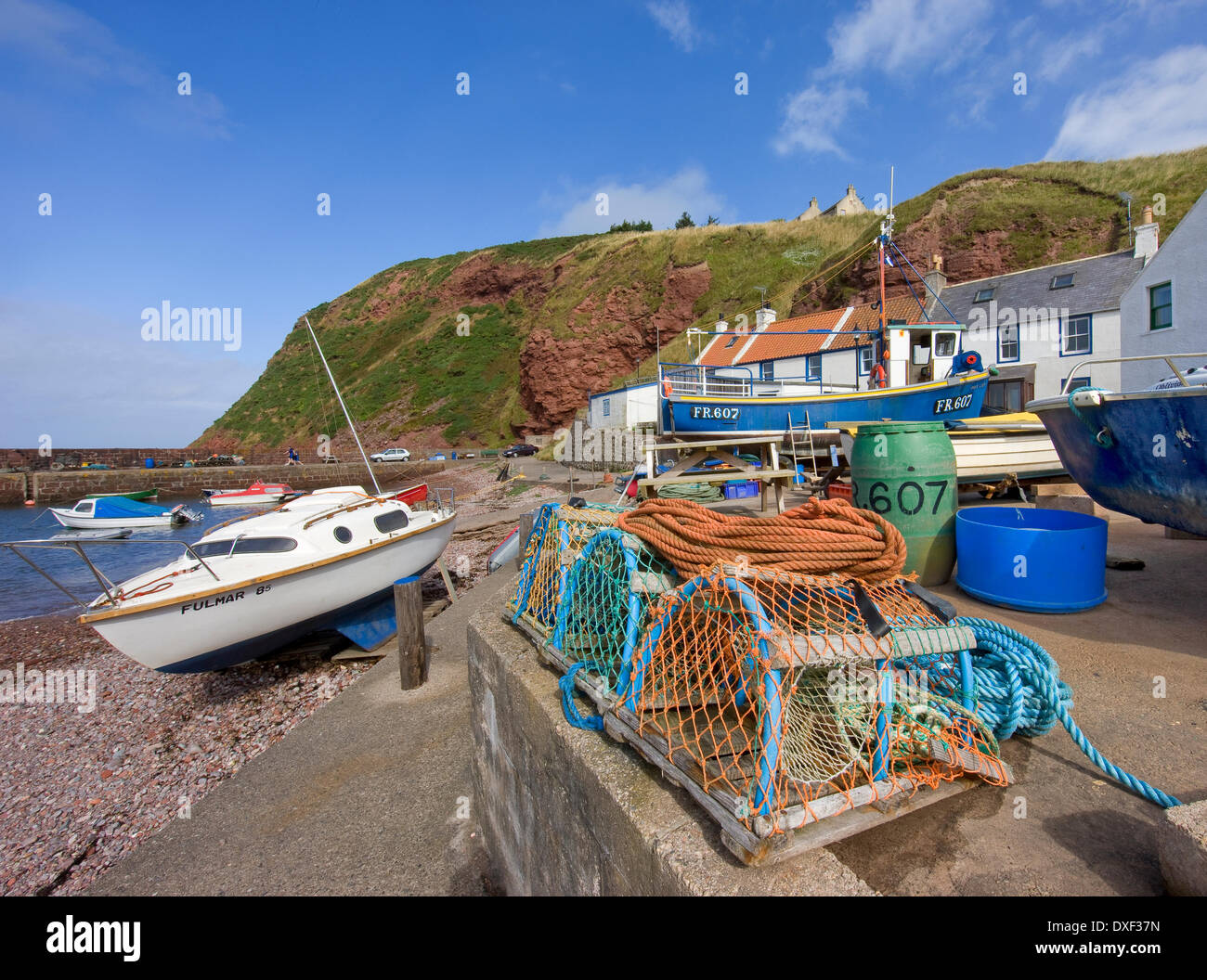 Il pittoresco porto e villaggio di Pennan, film posizione per gli anni ottanta film 'l'eroe locale' Foto Stock