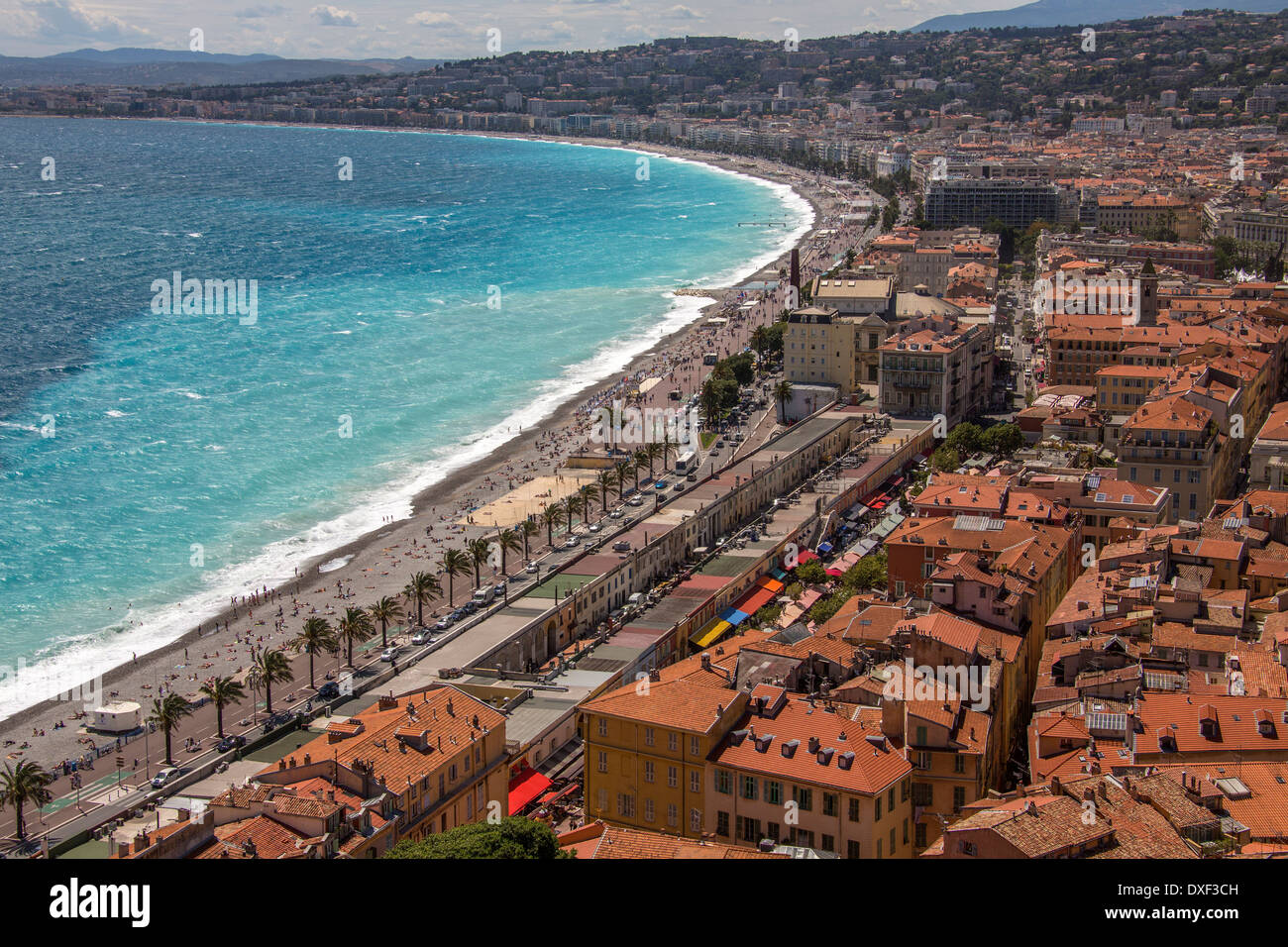 La città di Nizza sulla Costa Azzurra nel sud della Francia. Foto Stock