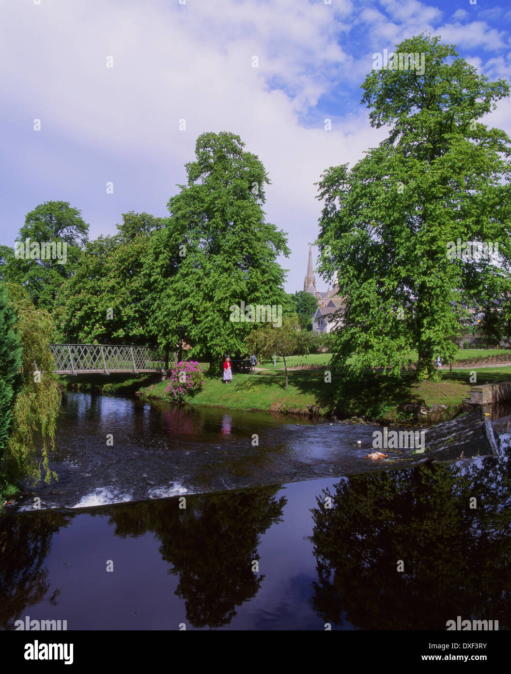 Fiume Findhorn in FORRES MORAYSHIRE,. Foto Stock