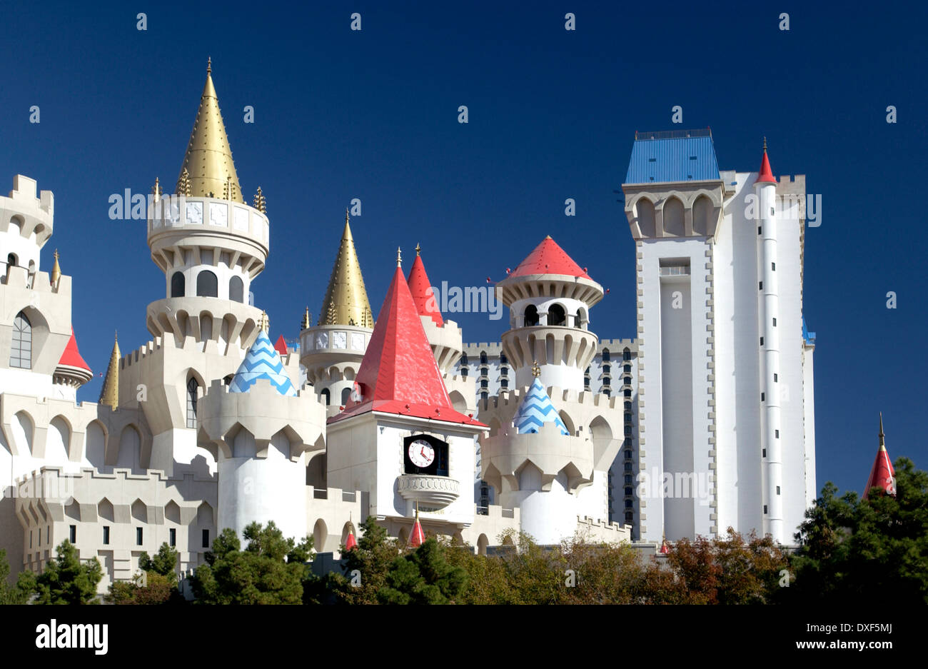 Esterno del Excalibur casinò e hotel di Las Vegas in Nevada negli Stati Uniti d'America. Foto Stock