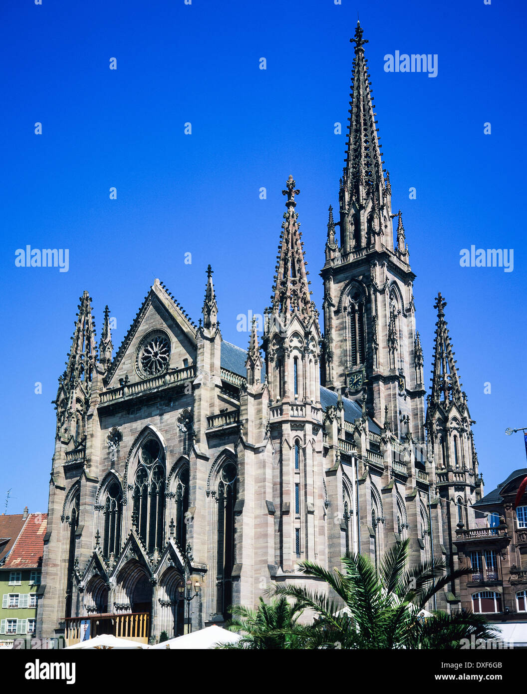 St Etienne tempio protestante Mulhouse Alsace Francia Foto Stock