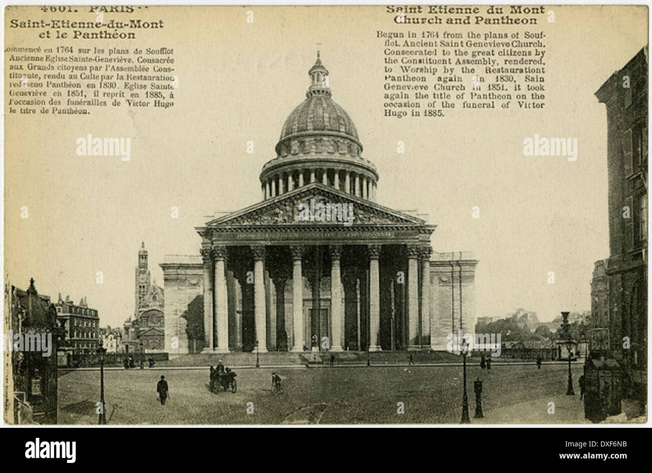 001 Saint Etienne du Mont Chiesa e Pantheon Foto Stock