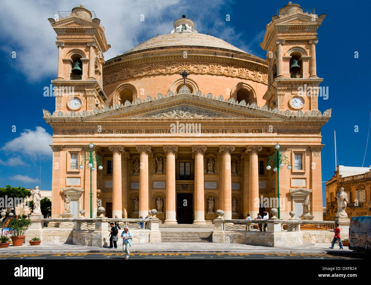 La Rotunda nella città di Mosta sull isola di Malta Foto Stock