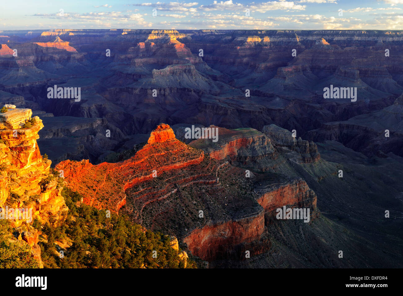 South Rim, Yaki Point, il Parco Nazionale del Grand Canyon, Arizona, Stati Uniti d'America Foto Stock