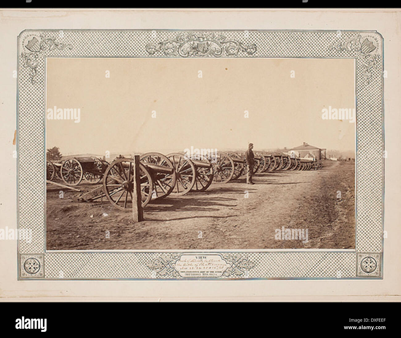 Vista del parco di artiglieria catturato nella battaglia di Chattanooga, Novembre 24, 24, 25 & 26th, 1863 Foto Stock
