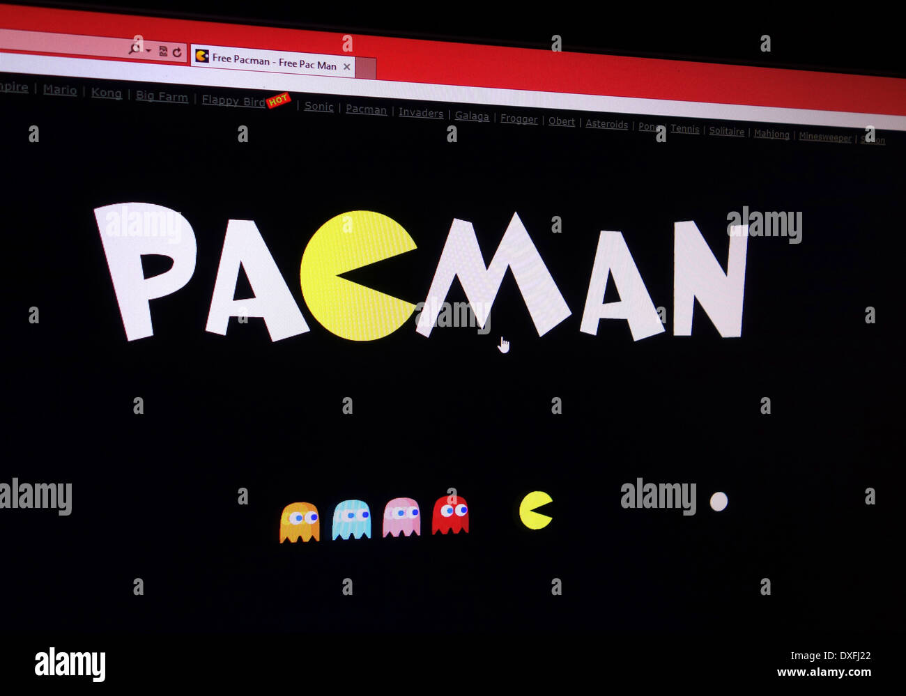 Pacman. 80's classico titolo arcade Foto Stock