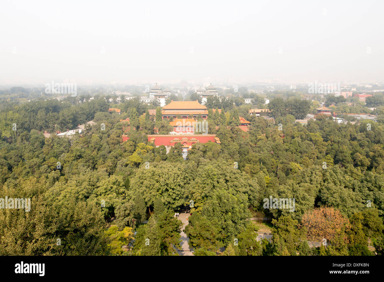 ASIA CINA Pechino Città Proibita vista dal Parco Jingshan Foto Stock