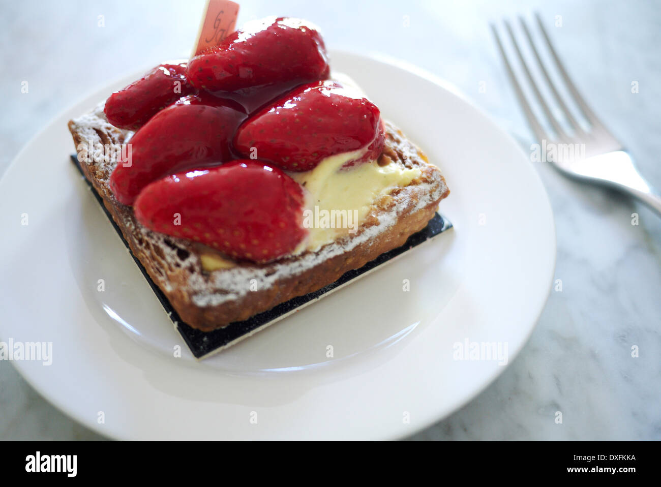 Close-up di fragola Galette Foto Stock