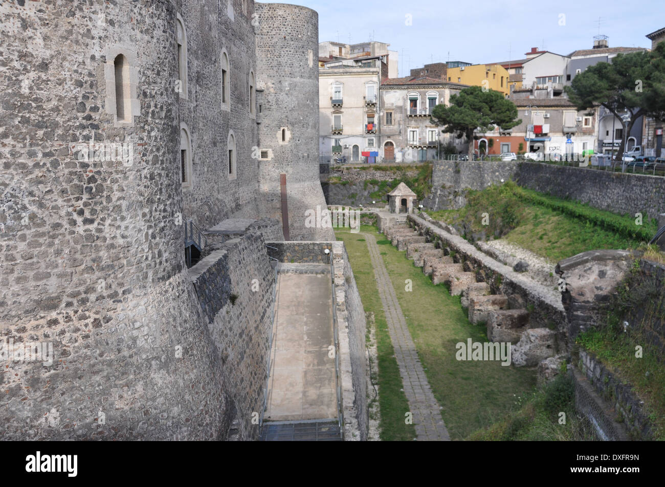 Castello Ursino, circa da 1239 a 1250, Catania, in Sicilia. Foto Stock