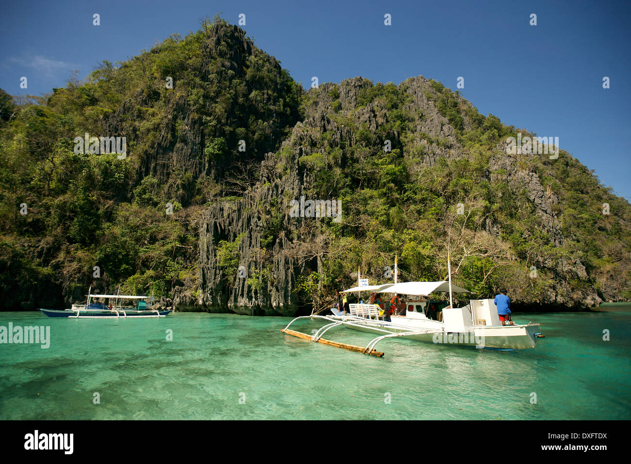 Le isole intorno a Palawan, Phillipnnes Foto Stock