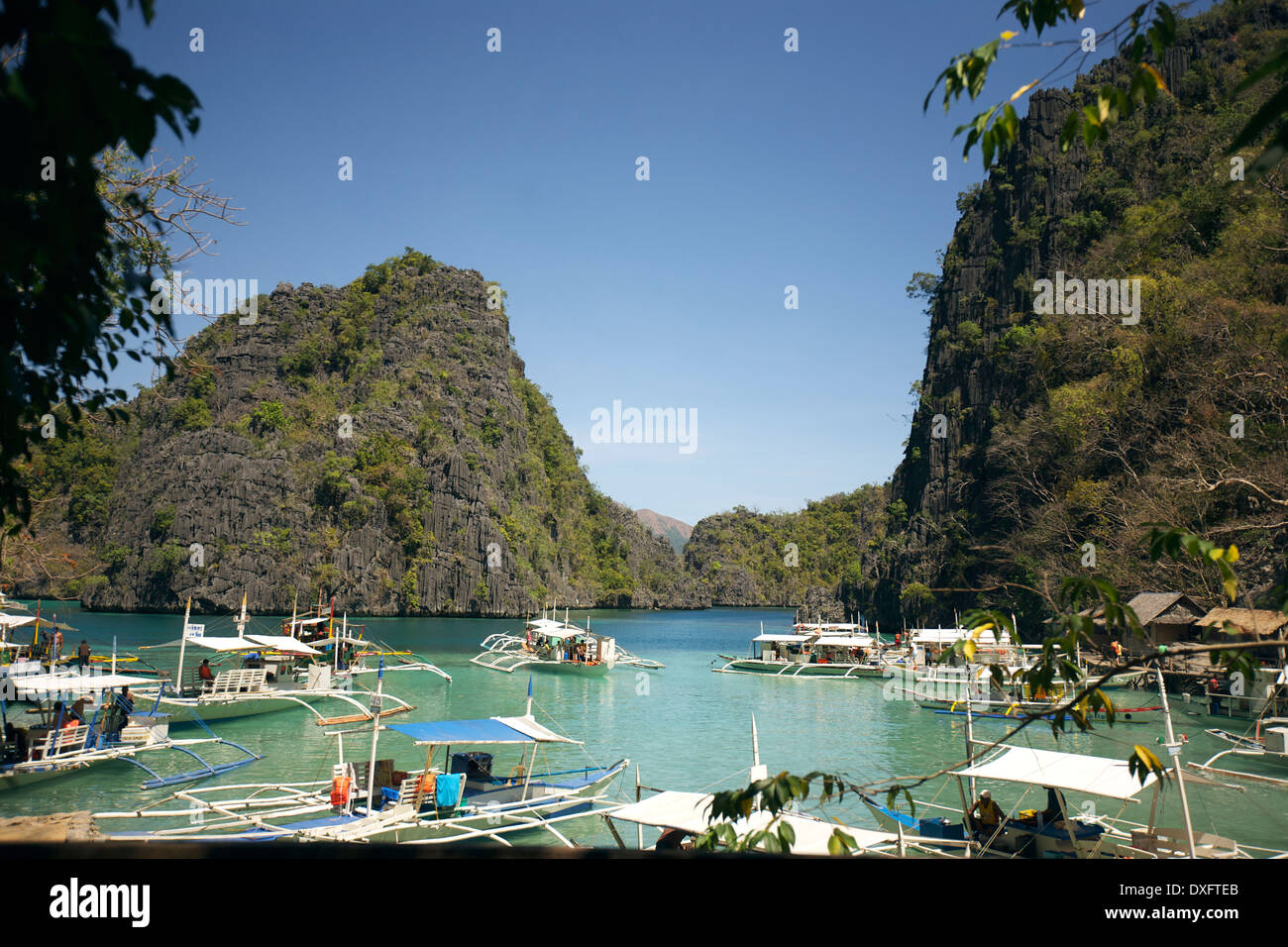 Le isole intorno a Palawan, Phillipnnes Foto Stock