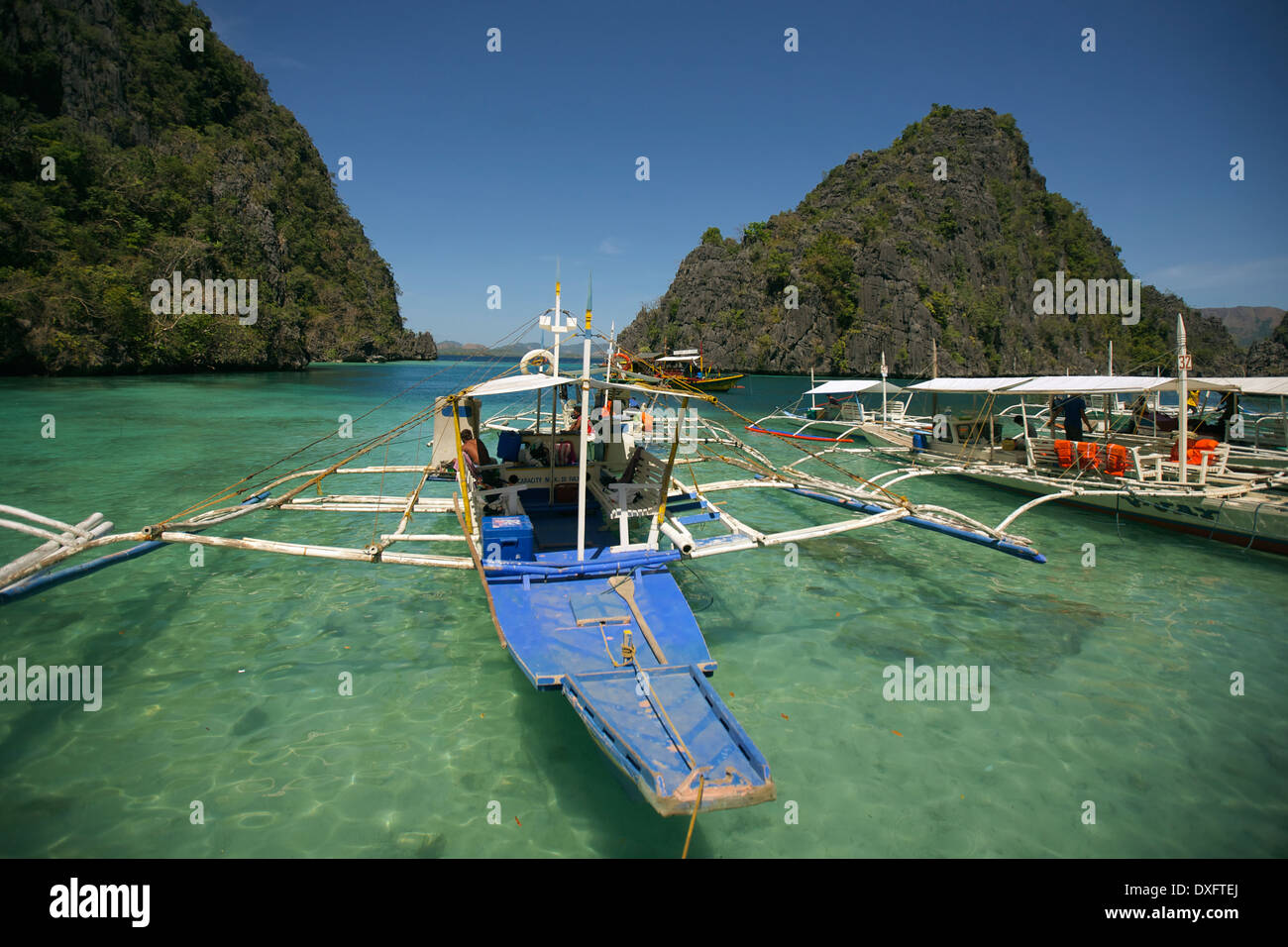 Barche a noleggio, Filippine Foto Stock