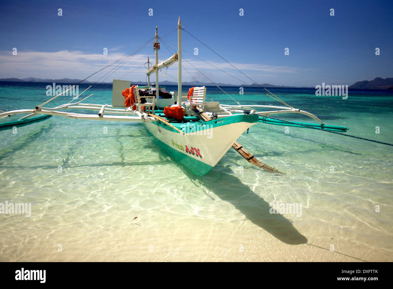 Barca a noleggio nelle Filippine Foto Stock