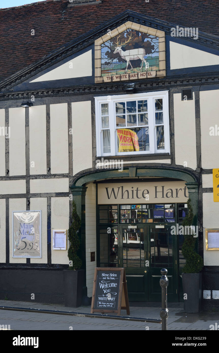 White Hart Pub ingresso Braintree Foto Stock