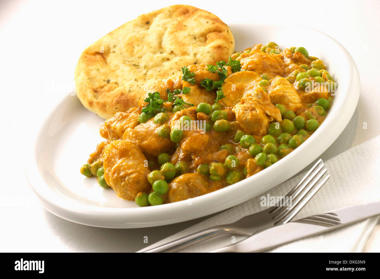 La Turchia Korma Curry con piselli e patate Foto Stock