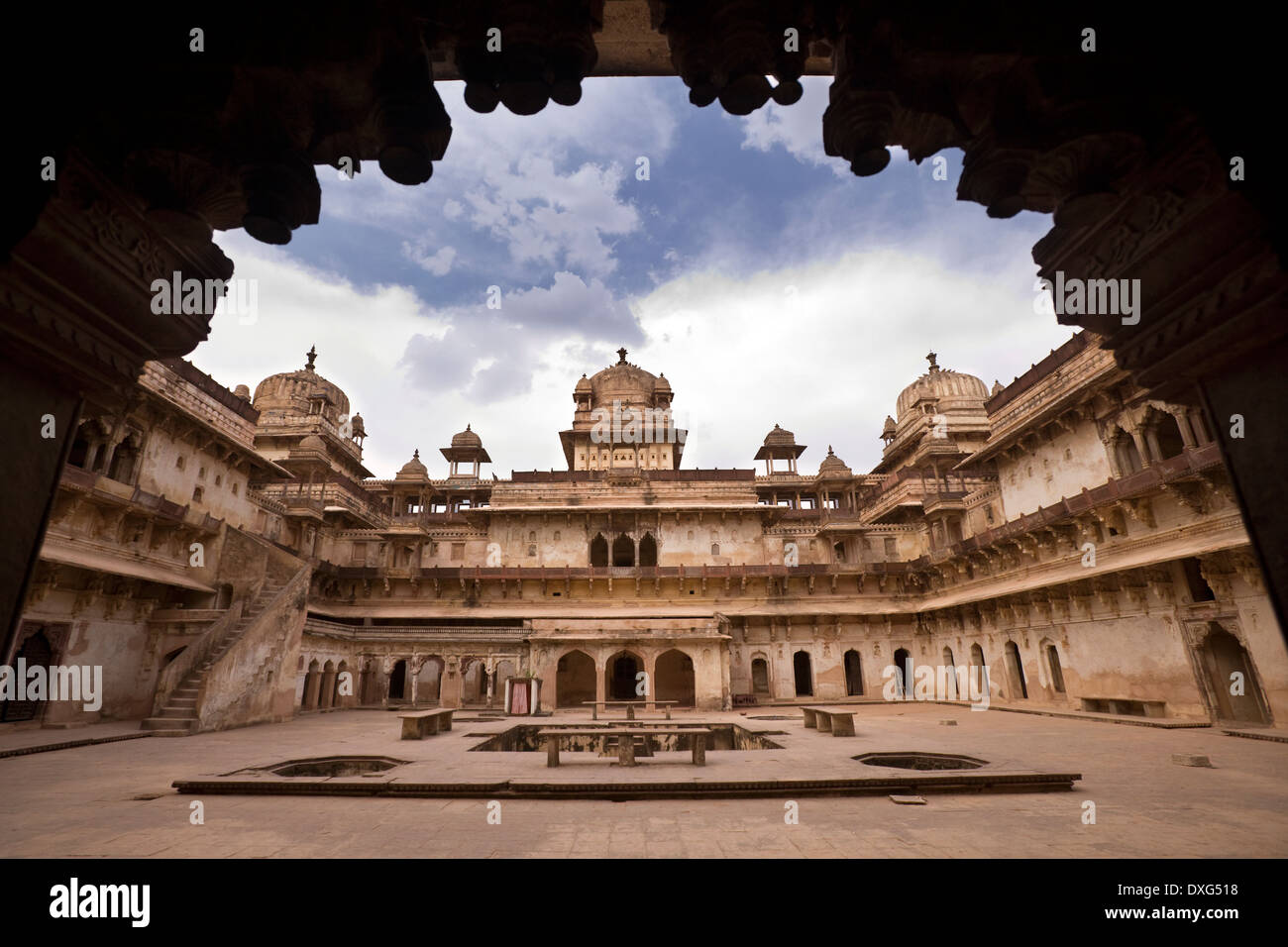 Jahangiri Mahal - Orchha nel Madhya Pradesh regione dell India centrale Foto Stock