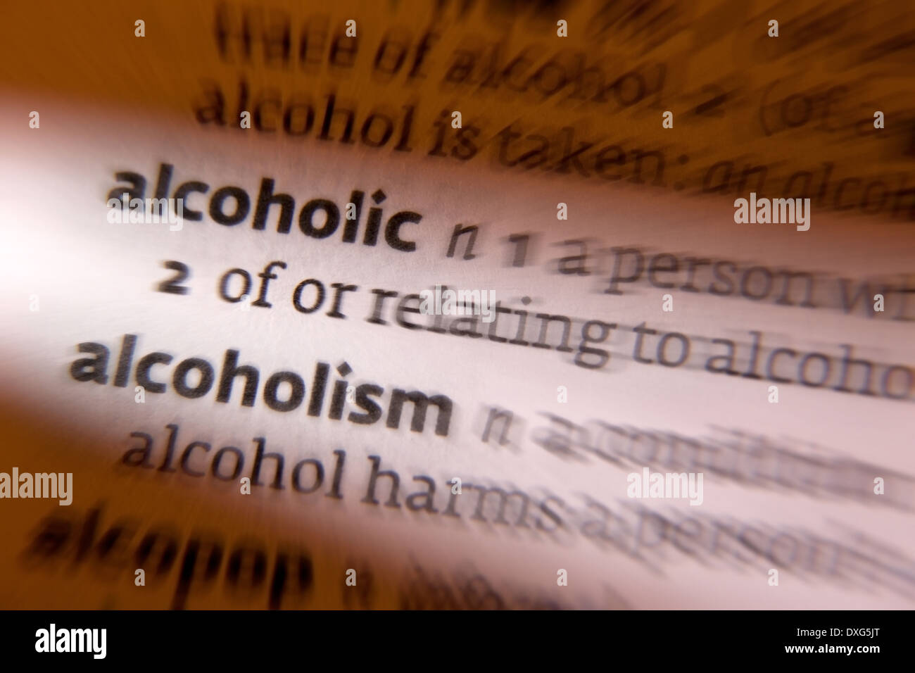 Alcolico - alcolismo Foto Stock
