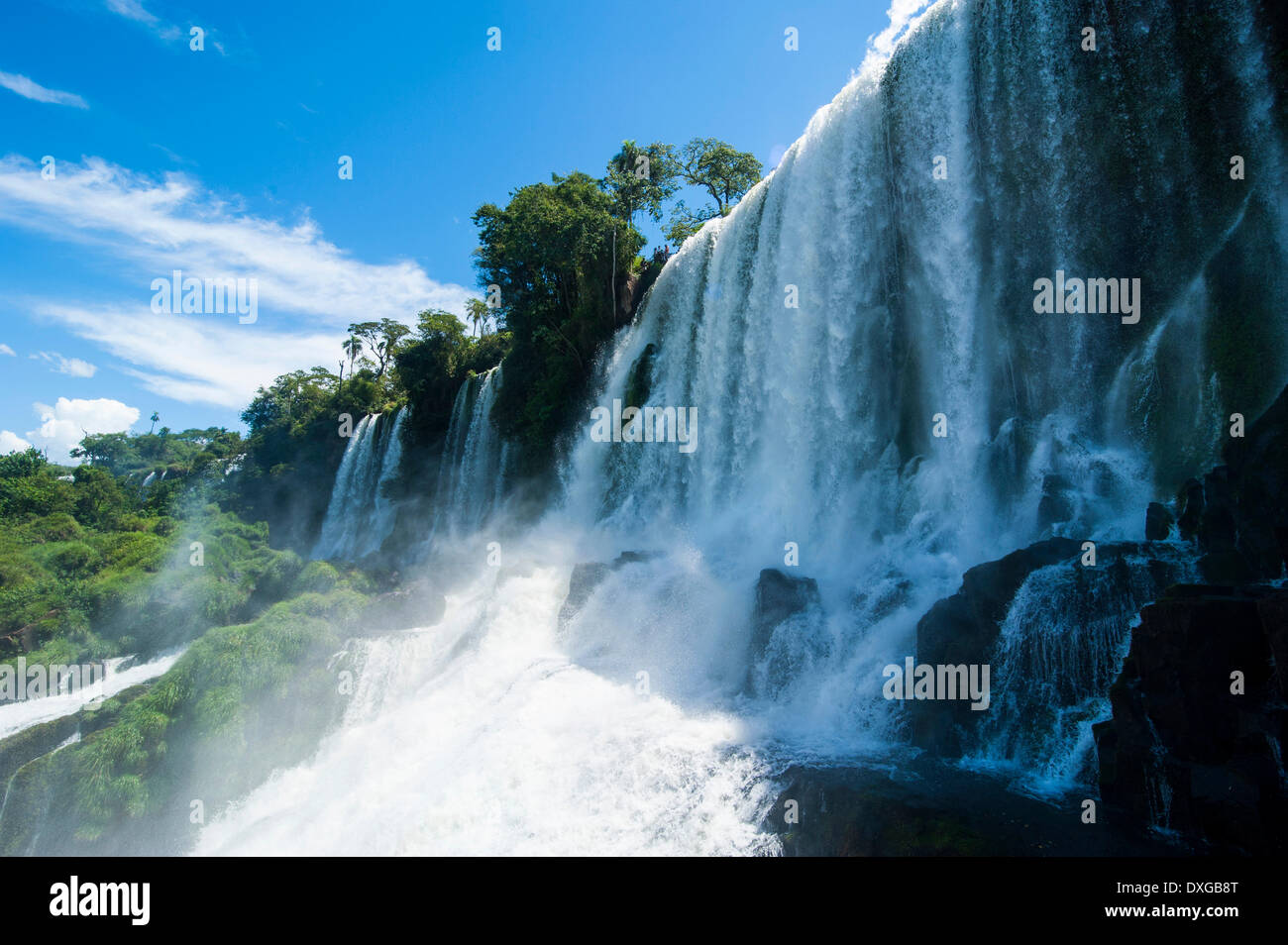 Cascate di Iguazú, Iguazú Parco Nazionale, sito Patrimonio Mondiale dell'UNESCO, Argentina Foto Stock