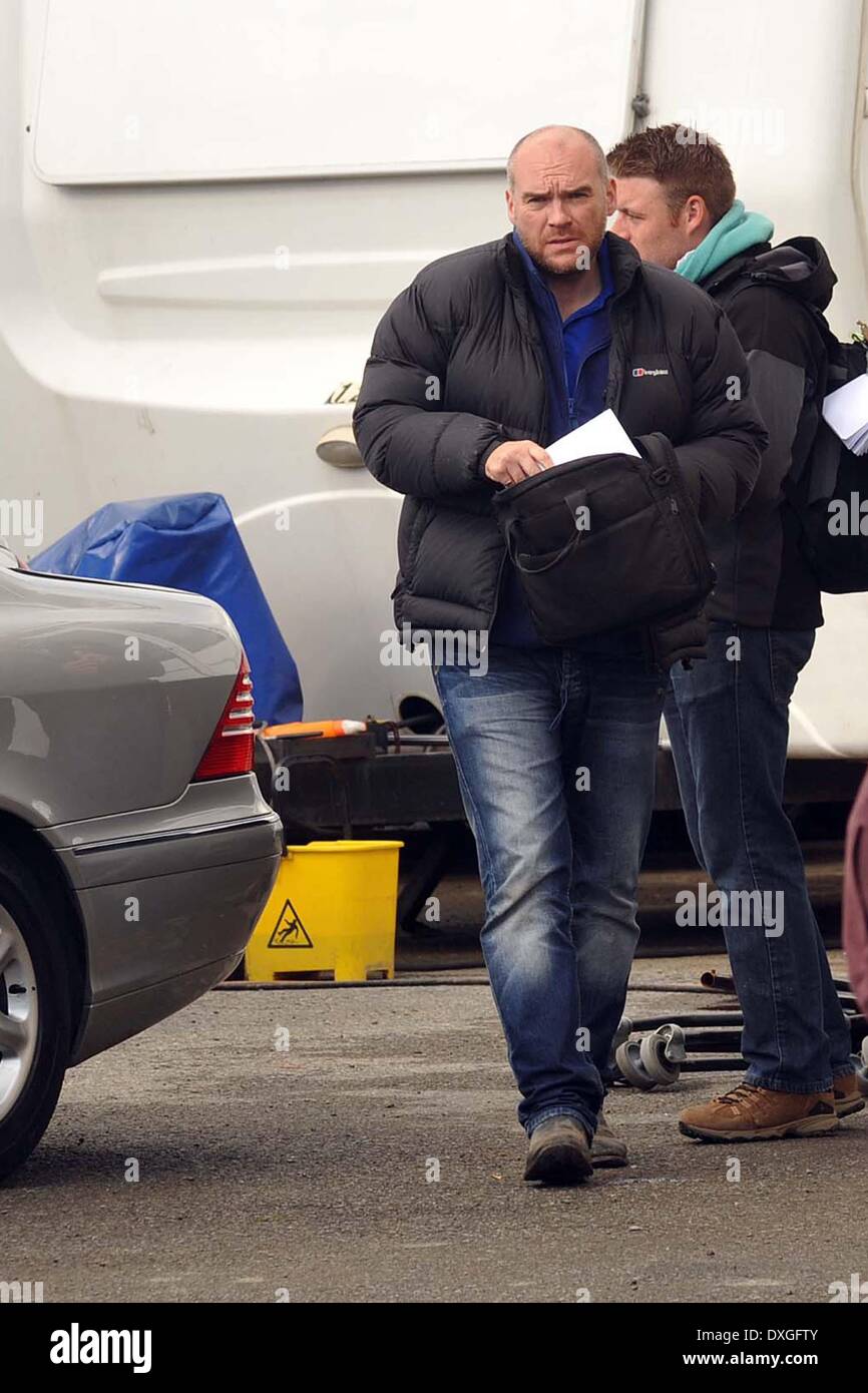 John Michael McDonagh scene riprese per il nuovo film ' Calvario' Dublin, Irlanda - 16.10.12 con: John Michael McDonagh dove: Irlanda quando: 16 Ott 2012 **o pubblicazione in irlandese tabloid e riviste irlandese** Foto Stock