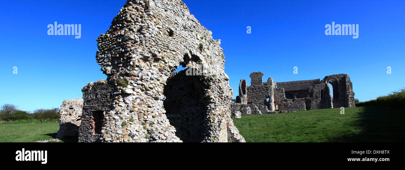 Le rovine di abbazia a Leiston vicino a Aldeburgh nella contea di Suffolk, Inghilterra, Gran Bretagna Foto Stock