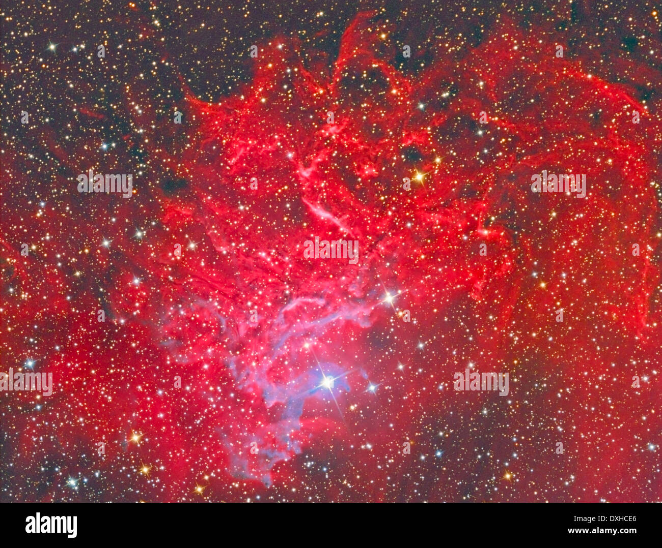 IC405 Flaming star nebula Foto Stock