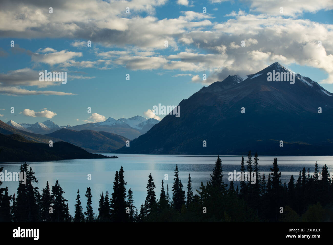 Lago Tutshi, British Columbia, Canada Foto Stock