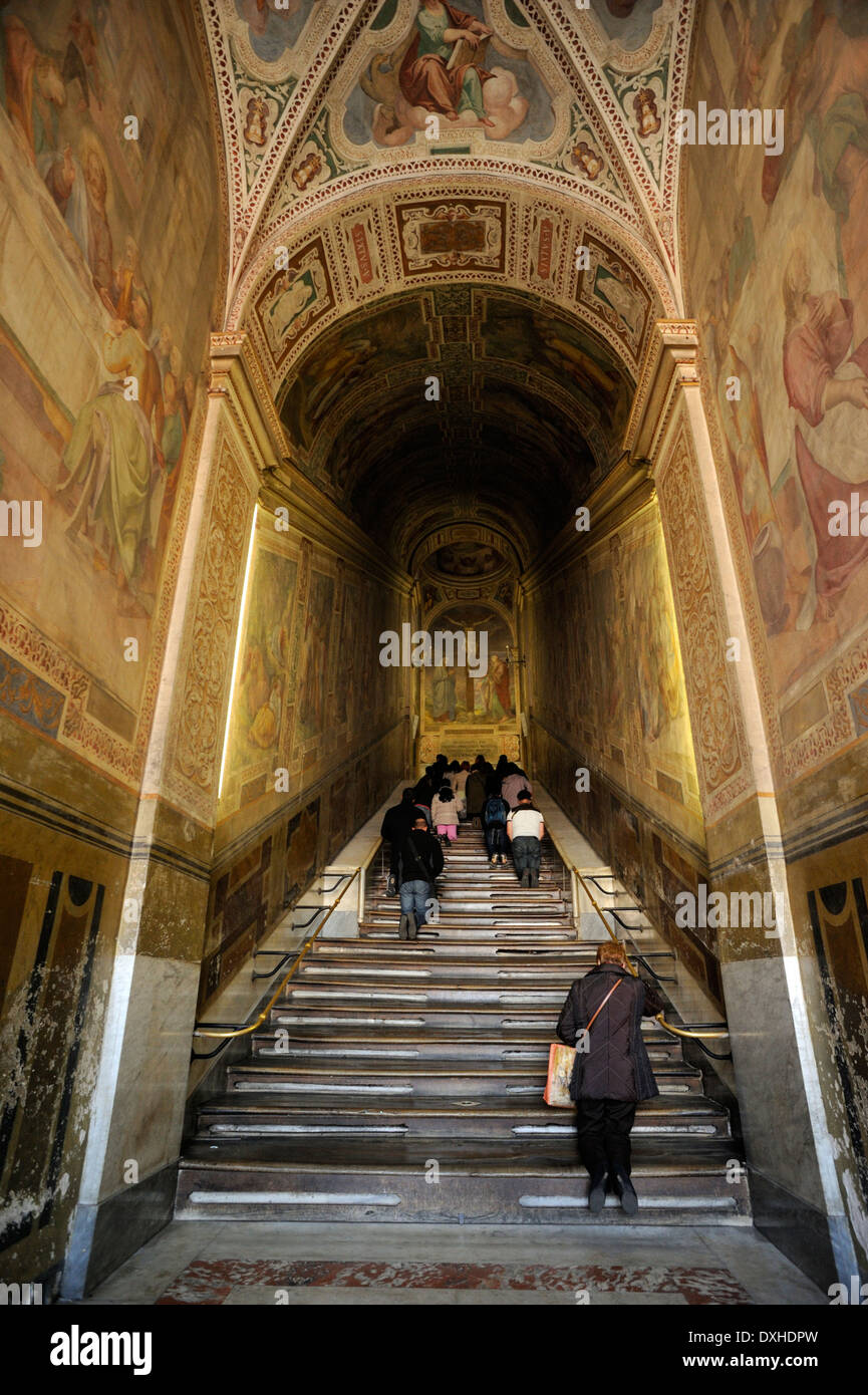 Italia, Roma, san Giovanni in Laterano, scala santa (scale). Foto Stock
